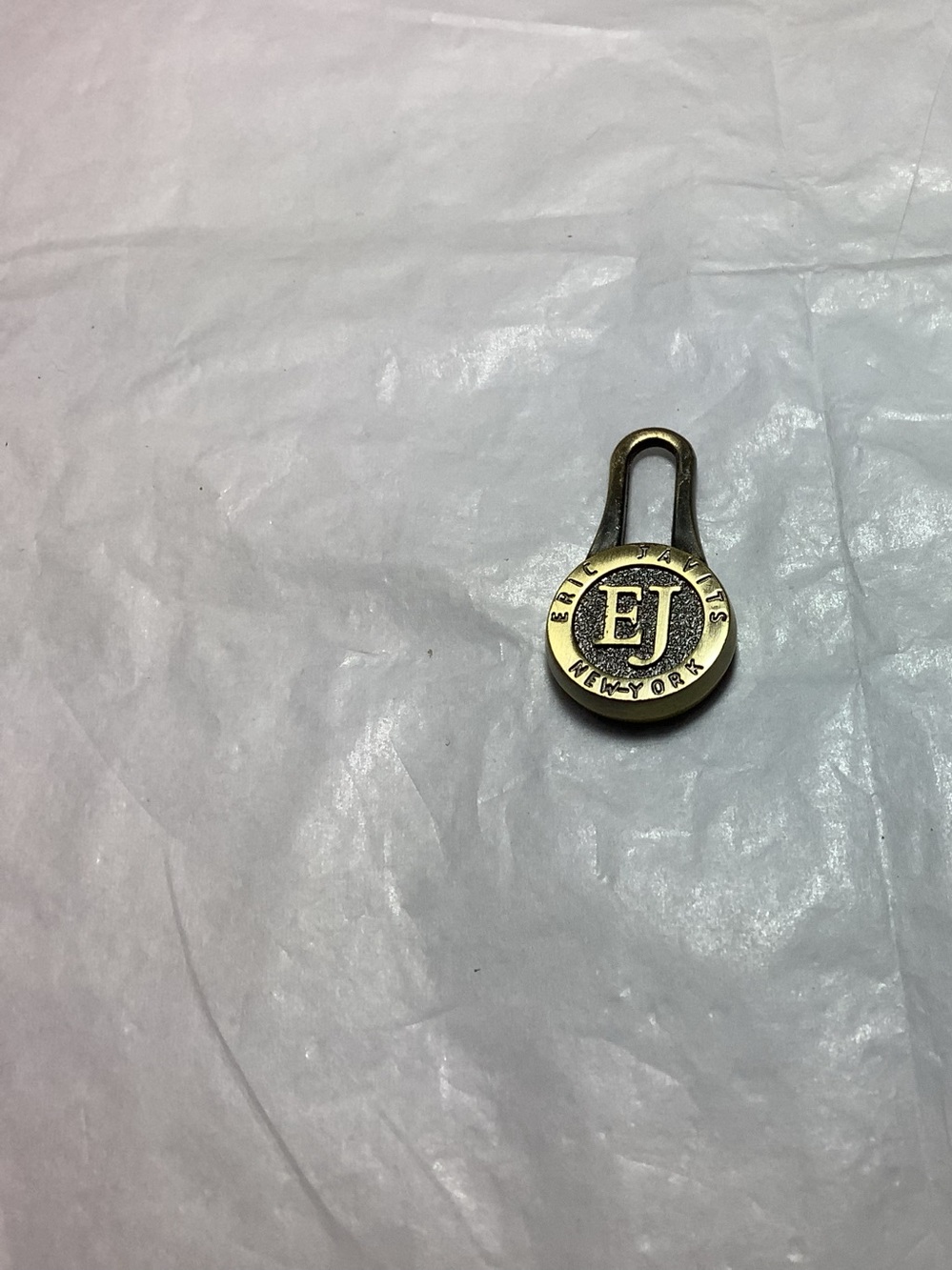 Eric Javits EJ Brass Logo Charm